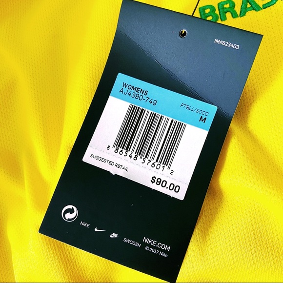 🆕 Nike Brazil Brasil Womens Home Soccer Jersey - Picture 10 of 10
